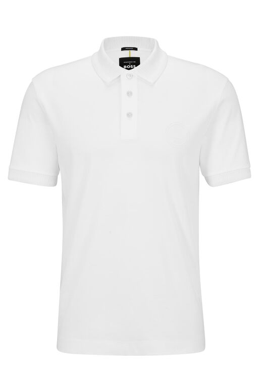 Porsche x BOSS mercerised-cotton slim-fit polo shirt , , hi-res