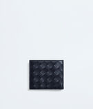 Bi-fold wallet in colour block Intrecciato calf leather., , hi-res