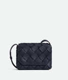 Cross-body bag in grained Intreccio leather., , hi-res