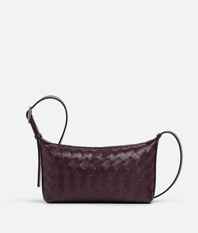 Phone pouch in Intrecciato calf leather with adjustable cross-body strap., , hi-res