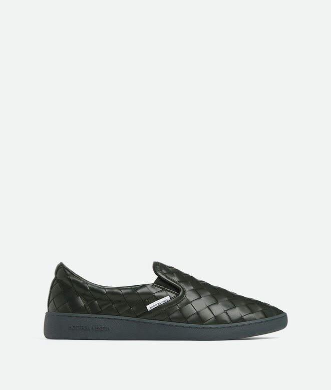 Slip-on sneaker realised with all-over Intrecciato craftsmanship in soft calfskin., , hi-res
