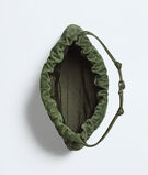 Dustbag in Intrecciato suede and nappa leather with drawstring closure and loop attachment for shoulder carry., , hi-res