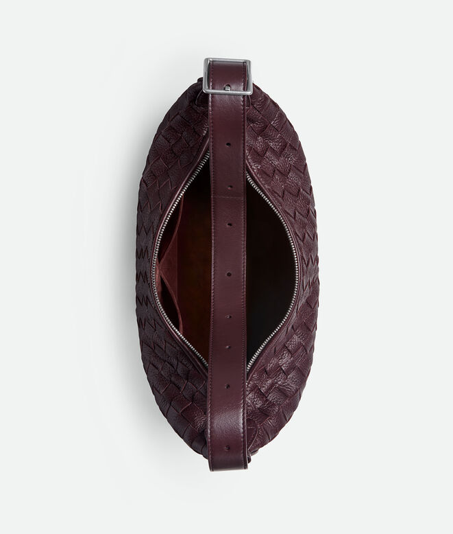 Hobo bag in Intrecciato deer skin with adjustable strap., , hi-res