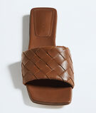 Flat mule sandal in soft Intrecciato leather., , hi-res