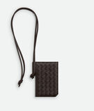 Badge holder in Intrecciato piccolo calf leather., , hi-res