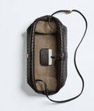Clutch with elongated silhouette in Intrecciato leather, featuring an adjustable shoulder strap., , hi-res