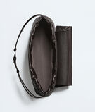 Pouch in Intrecciato leather with flap and drawstring closure, featuring a loop attachment for shoulder carry. , , hi-res