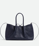 Reversible tote bag in Intrecciato silky calf leather., , hi-res