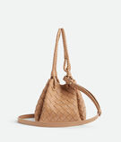 Shoulder bag in supple Intrecciato leather with signature knot detail and detachable cross-body strap., , hi-res