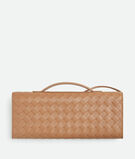 Top handle clutch in Intrecciato leather with signature knot closure., , hi-res