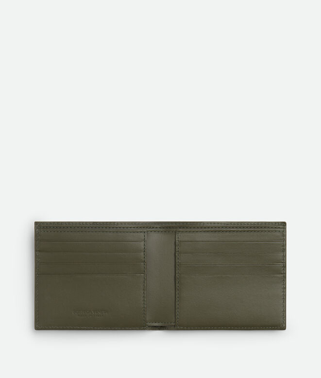 Bi-fold wallet in Intrecciato calf leather., , hi-res