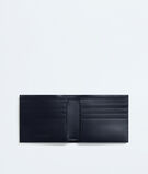 Bi-fold wallet in colour block Intrecciato calf leather., , hi-res