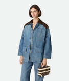 Vanity case in aviator merino shearling with detachable strap., , hi-res