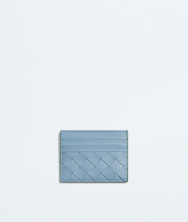 Credit card case in Intrecciato calf leather with contrasted interior., , hi-res