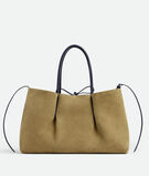 Reversible tote bag in Intrecciato silky calf leather., , hi-res