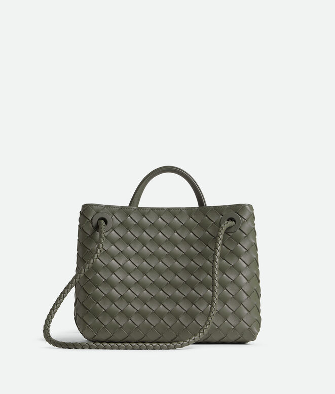 Top handle bag in supple Intrecciato leather with signature knot detail and sliding cross-body strap., , hi-res