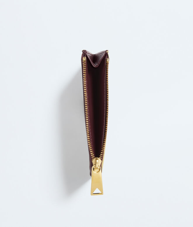 Zipped card case in Intrecciato nappa leather with contrasted back. , , hi-res