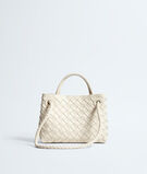 Top handle bag in supple Intrecciato leather with signature knot detail and sliding cross-body strap., , hi-res