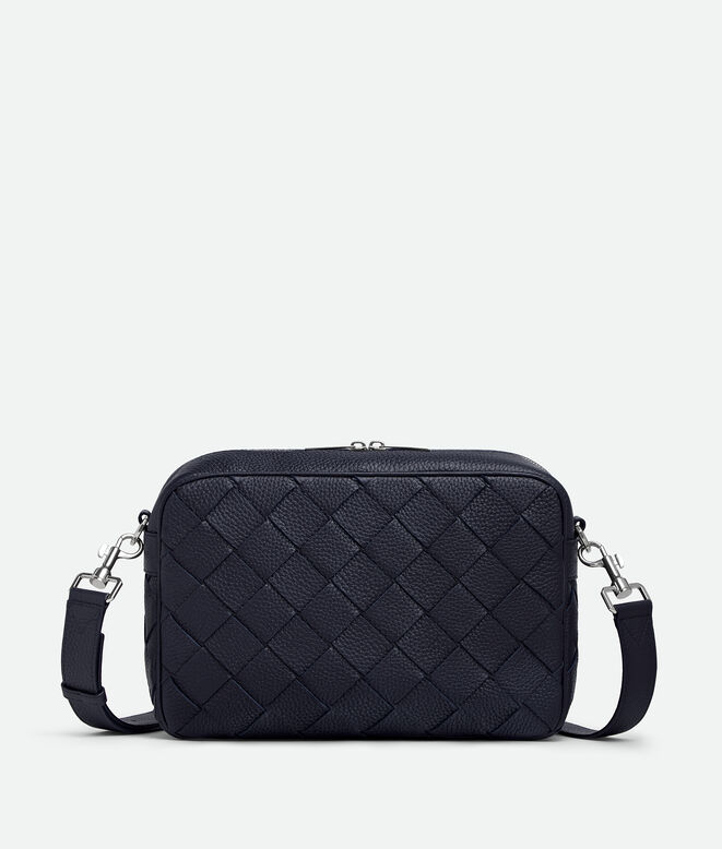 Cross-body bag in grained Intrecciato leather with detachable strap., , hi-res