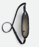 Zipped cross-body bag in grained Intreccio leather with adjustable strap., , hi-res