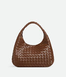 Shoulder bag with archival silhouette in supple Intrecciato leather with tie closure., , hi-res