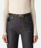 Belt in Intrecciato nappa leather with signature knot buckle., , hi-res