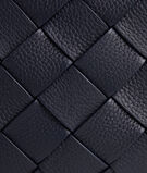 Cross-body bag in grained Intreccio leather., , hi-res