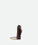 Pouch in Intrecciato nappa leather with signature knot closure and metal chain., , hi-res
