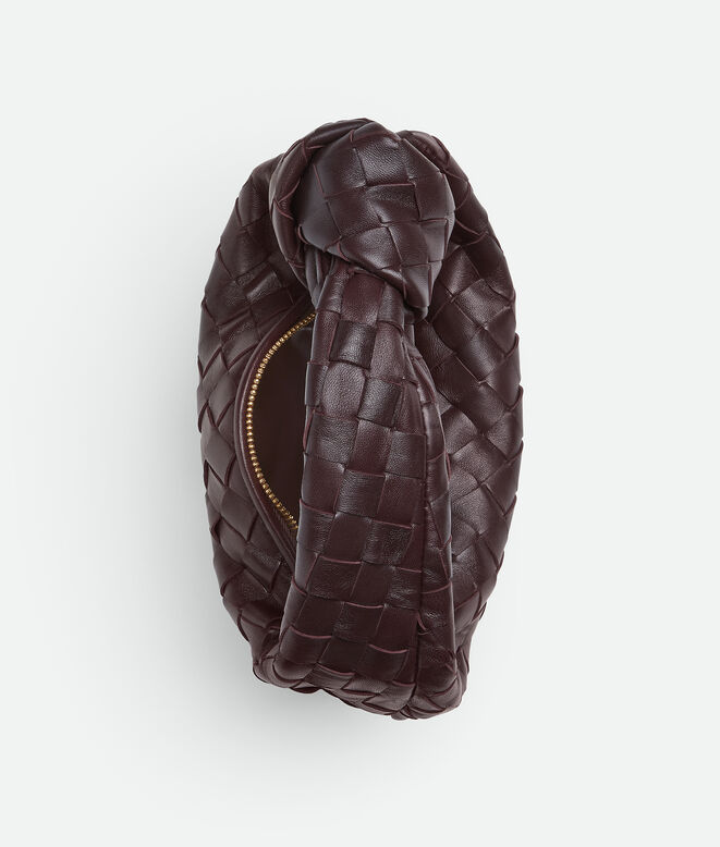 Top handle bag with rounded shape and signature knot in supple Intrecciato leather., , hi-res