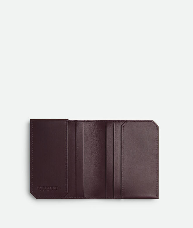 Flap card case in Intrecciato piccolo calf leather., , hi-res
