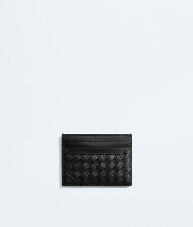 Card case in Intrecciato piccolo calf leather with contrasted interior., , hi-res