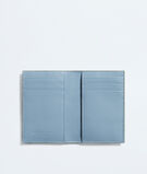 Flap card case in Intrecciato calf leather with contrasted interior., , hi-res
