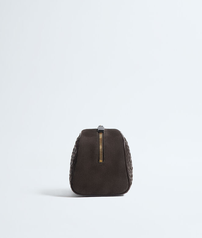 Large pouch in Intrecciato piccolo nappa leather and suede., , hi-res