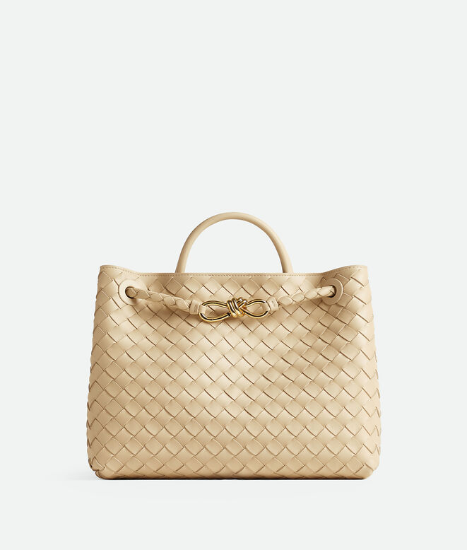 Top handle bag in supple Intrecciato leather with signature knot detail and sliding cross-body strap., , hi-res