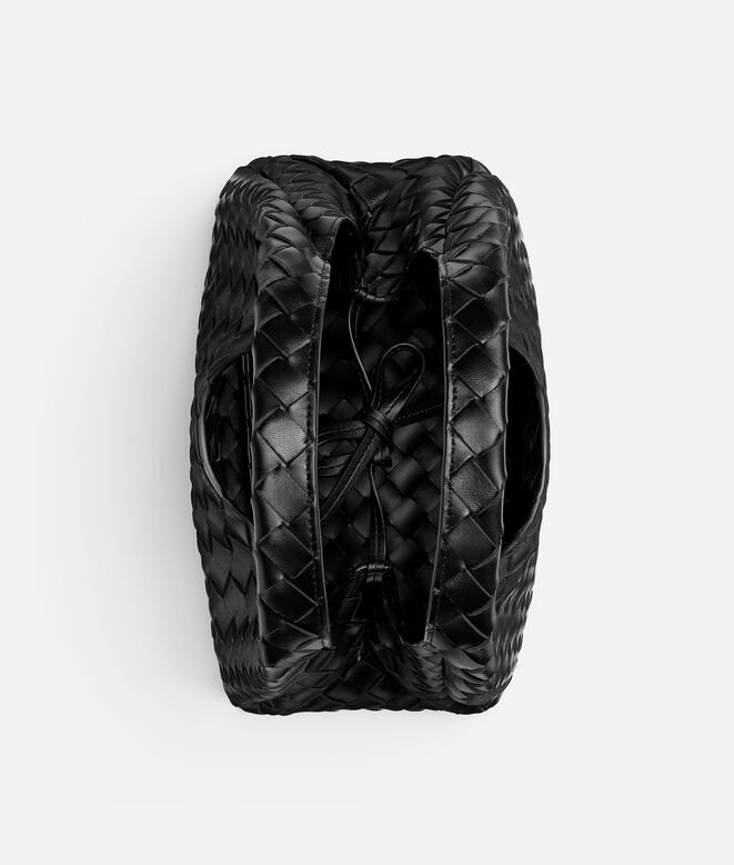 Shoulder bag with archival silhouette in supple Intrecciato leather with tie closure., , hi-res