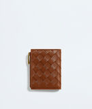 Small bi-fold wallet in Intrecciato nappa leather., , hi-res
