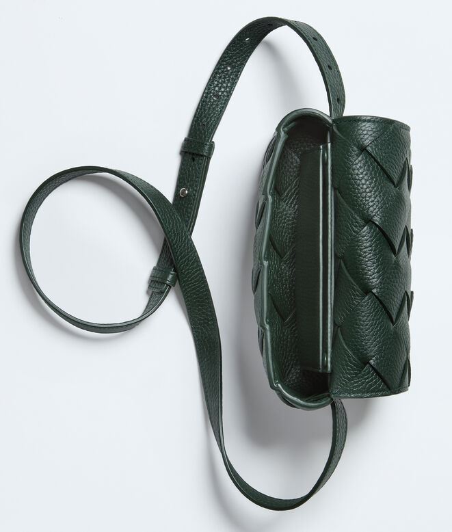 Belt bag in grained Intreccio leather., , hi-res