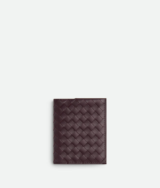 Flap card case in Intrecciato piccolo calf leather., , hi-res