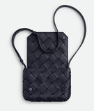 Cross-body bag in grained Intreccio leather., , hi-res