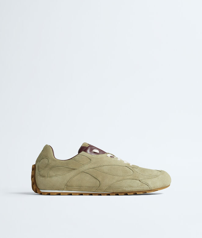 Low-top lace-up sneaker in soft suede. , , hi-res