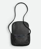Cross-body bag with flap in Intrecciato nappa fluffy., , hi-res