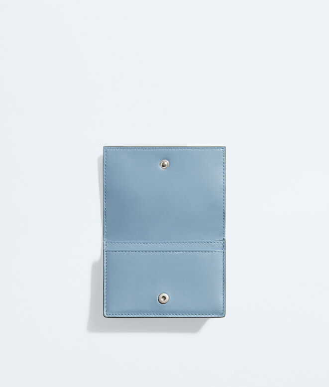 Business card case in Intrecciato calf leather with contrasted back., , hi-res
