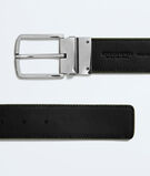 Reversible belt in Intrecciato calf leather with metal buckle., , hi-res