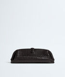 Clutch with elongated silhouette in Intrecciato leather, featuring an adjustable shoulder strap., , hi-res