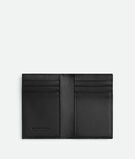 Flap card case in smooth and Intrecciato silky calf leather, featuring an archival all-over d&eacute;grad&eacute; effect., , hi-res
