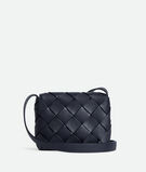 Cross-body bag in grained Intreccio leather., , hi-res