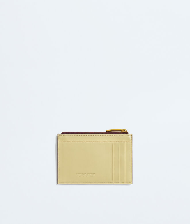 Zipped card case in Intrecciato nappa leather with contrasted back. , , hi-res