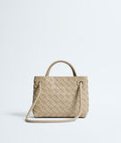 Top handle bag in supple Intrecciato leather with signature knot detail and sliding cross-body strap., , hi-res