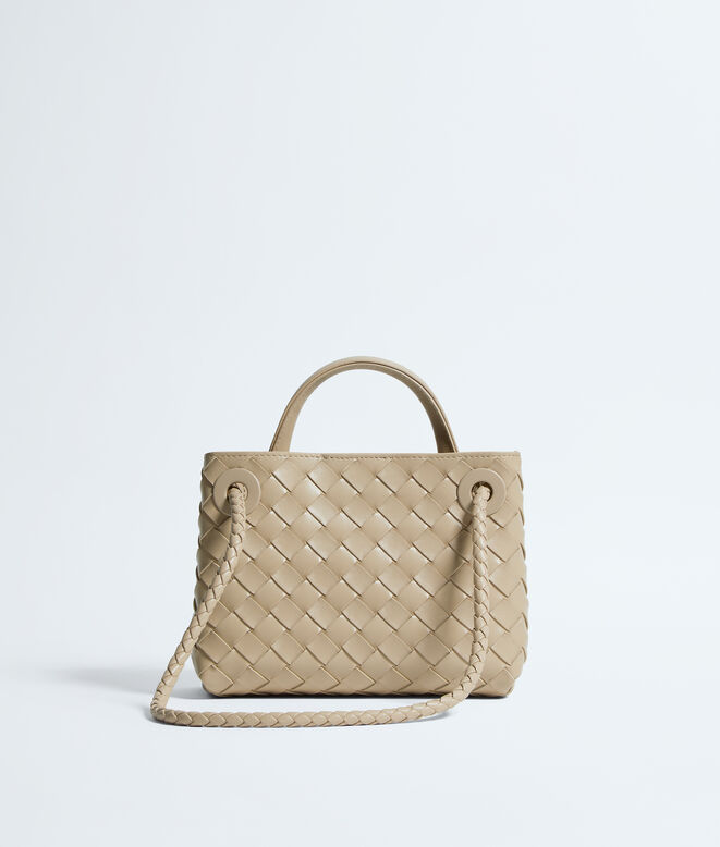 Top handle bag in supple Intrecciato leather with signature knot detail and sliding cross-body strap., , hi-res