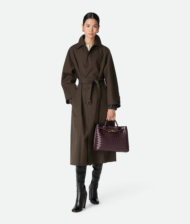 Top handle bag in supple Intrecciato leather with signature knot detail and sliding cross-body strap., , hi-res